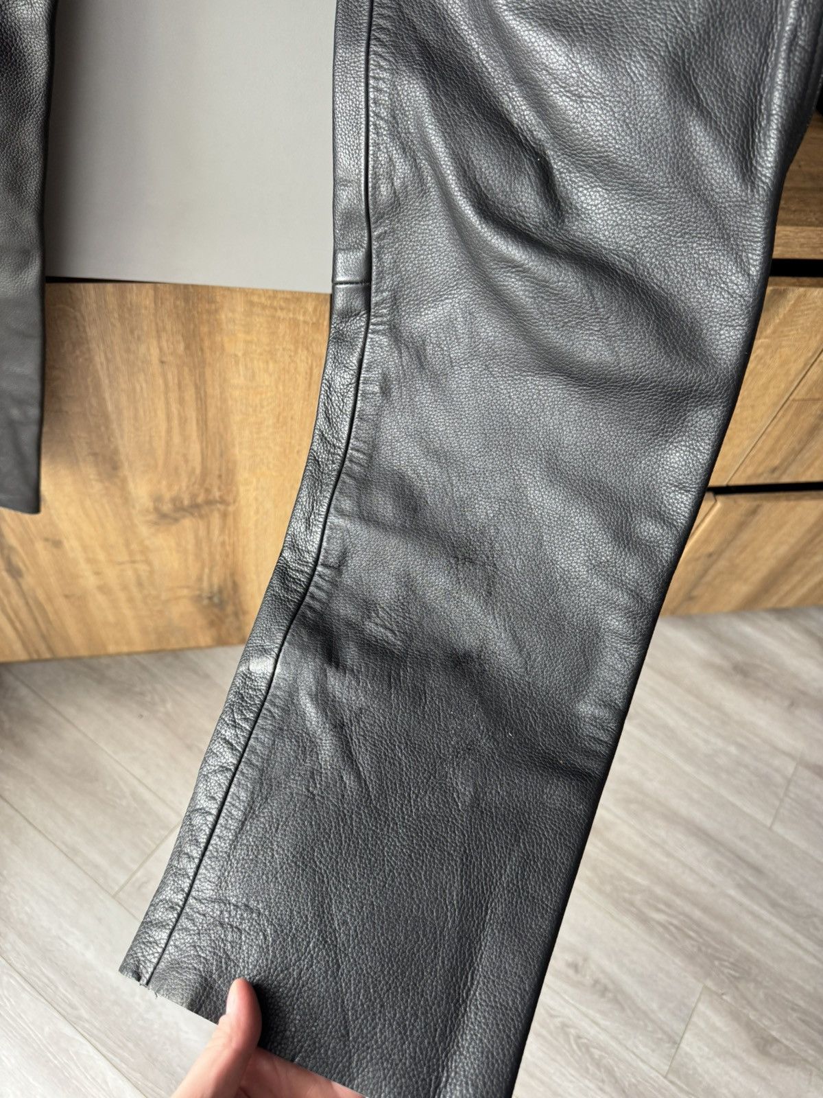 Japanese Brand Vintage Leather Motorcycle Biker Pants Size US 36 / EU 52 - 4 Thumbnail