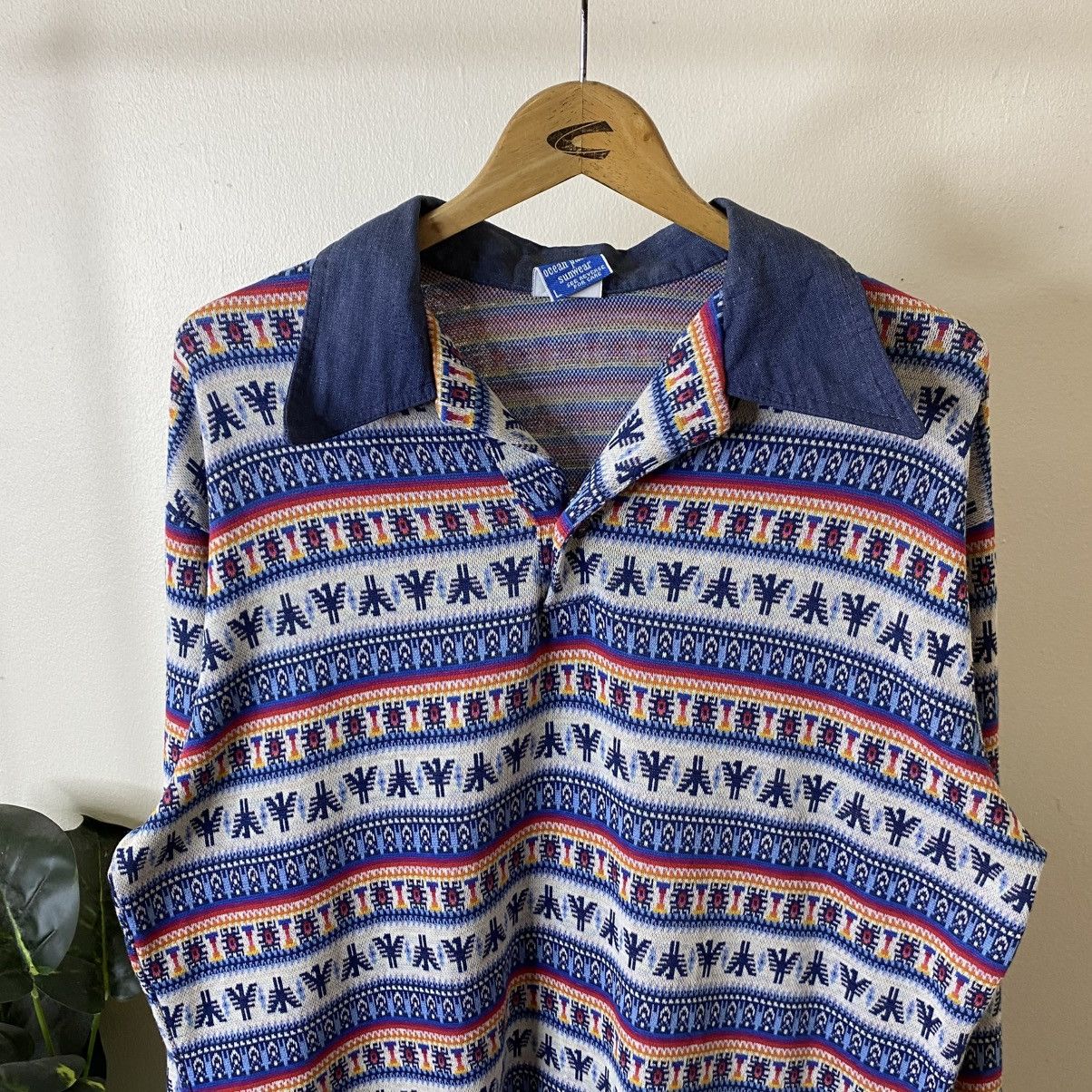 Ocean Pacific Vintage 90s Ocean Pacific Surf Native Motive LS Polo Tshirt Size US XL / EU 56 / 4 - 2 Thumbnail