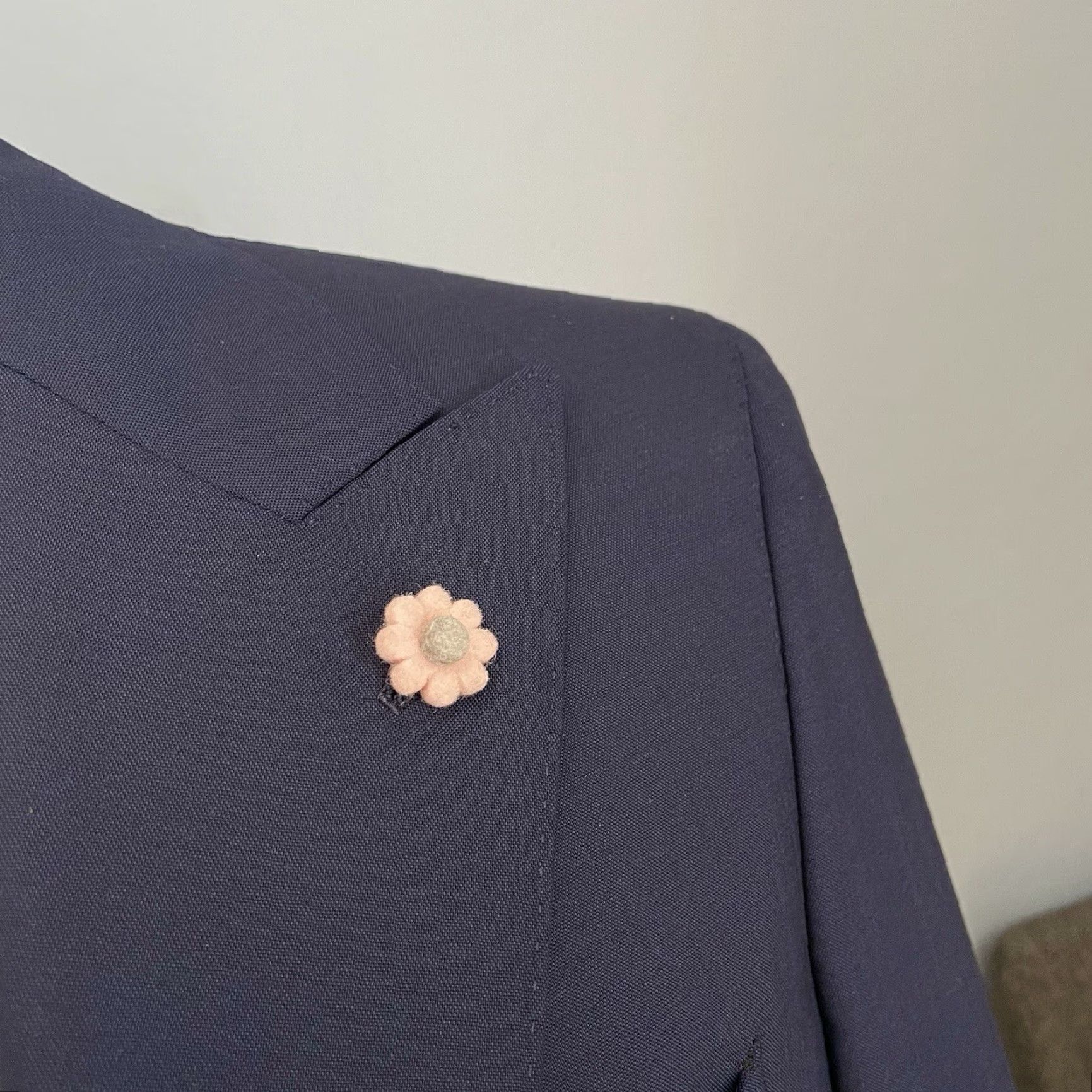 Lardini Lardini Navy Blue Two Button Wool Blazer Jacket Regular 46 Men's Notch Lapel, Single-Breasted, Italian, Classic Luxury Blazer Size 46R - 3 Thumbnail
