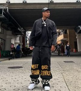 Kapital Kapital Canvas Waist Repairman Track Pants black Size US 33 - 13 Thumbnail