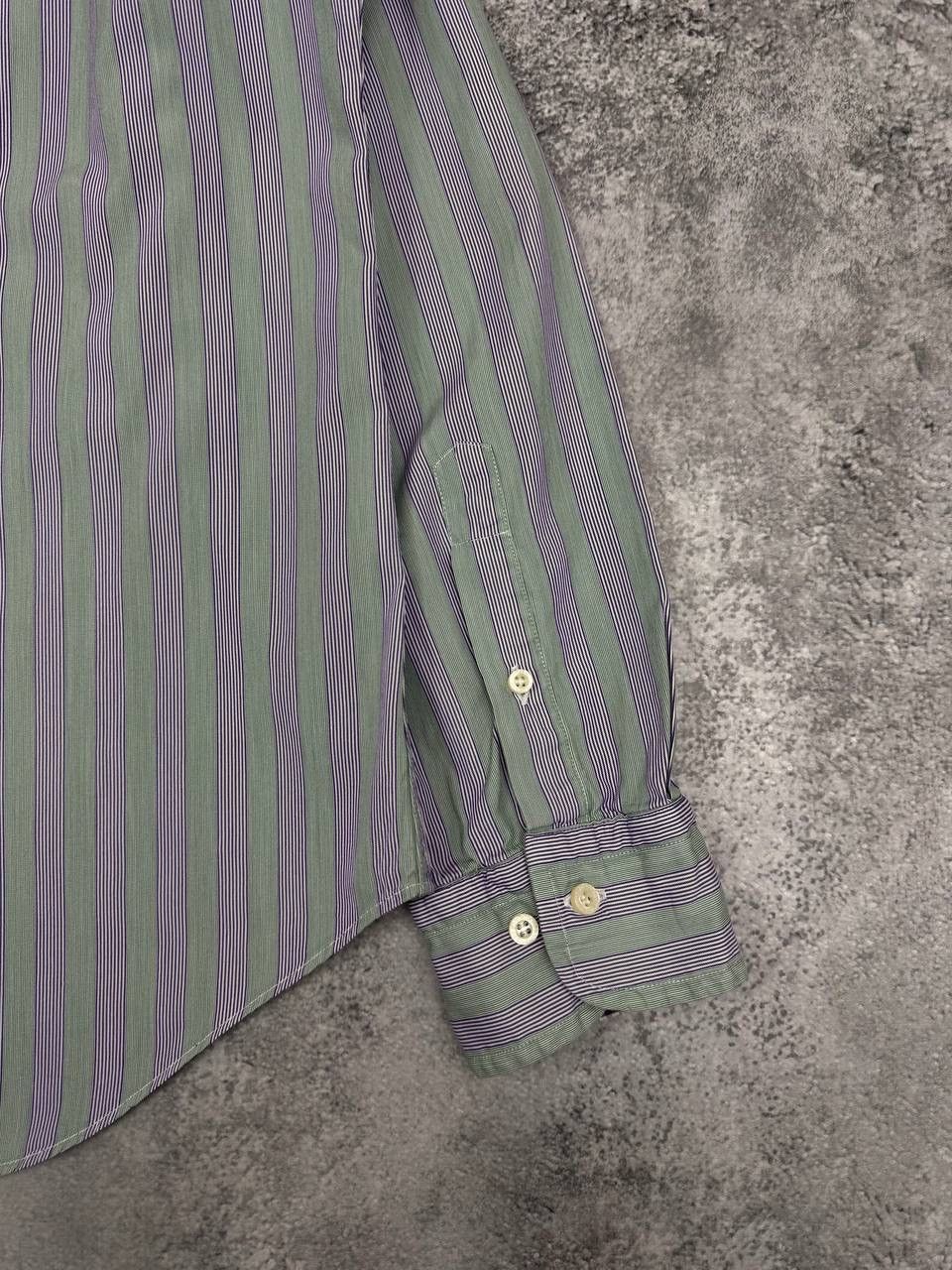 Burberry Burberry London Striped Shirt Green Purple Size S Size US S / EU 44-46 / 1 - 7 Thumbnail
