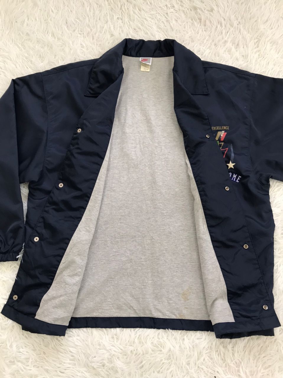 Nike Vtg 80s-90s Nike Basketball 20th Anniversary Jacket Size US L / EU 52-54 / 3 - 3 Thumbnail