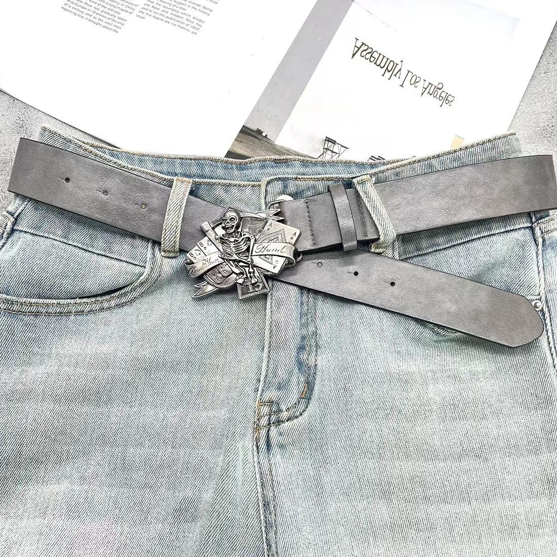 Designer Poker Future Vintage Belt Riveted Belts Menswear Accessories Size ONE SIZE - 3 Thumbnail