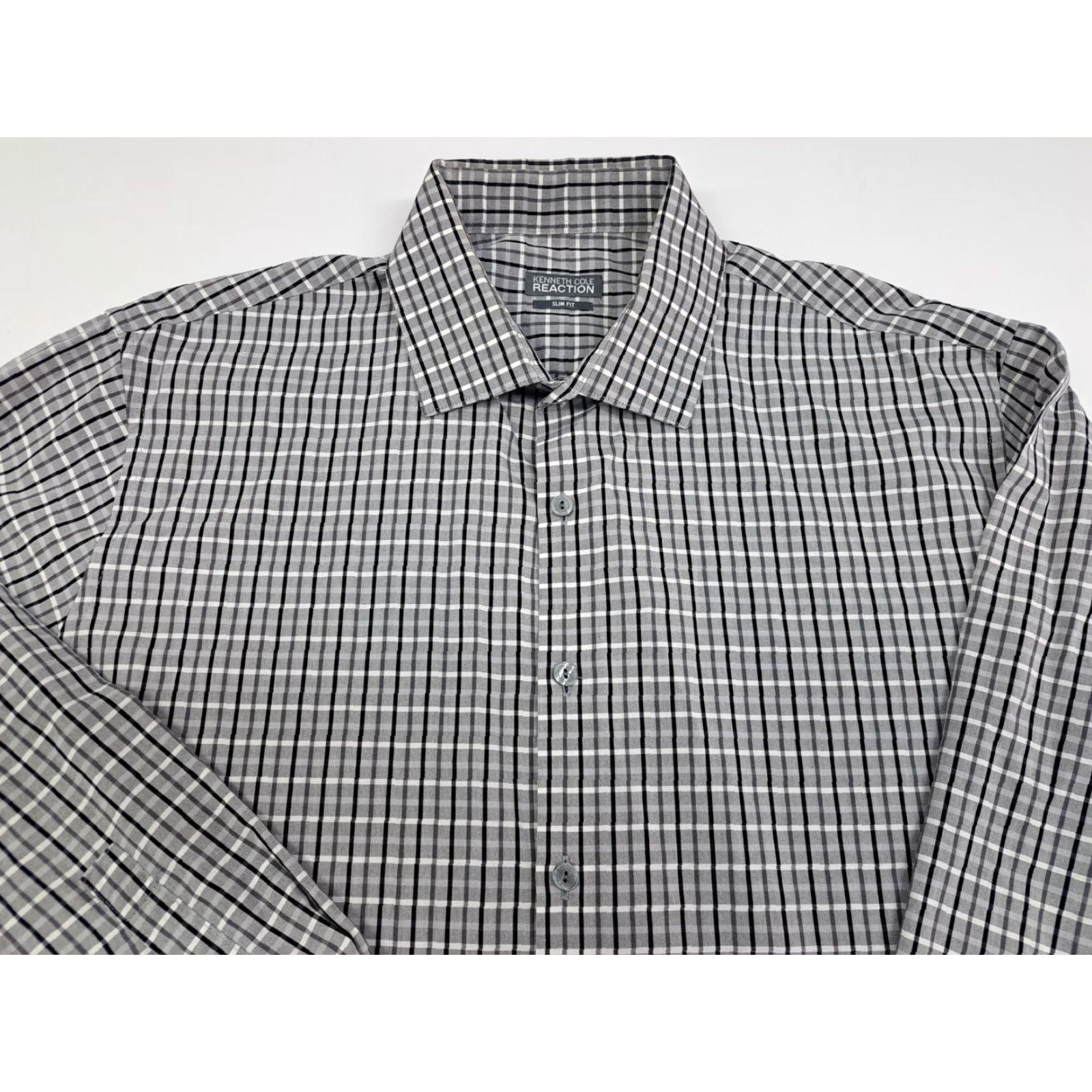 Kenneth Cole VINTAGE Kenneth Cole Men's Slim-Fit Dress Shirt Size US XL / EU 56 / 4 - 3 Thumbnail