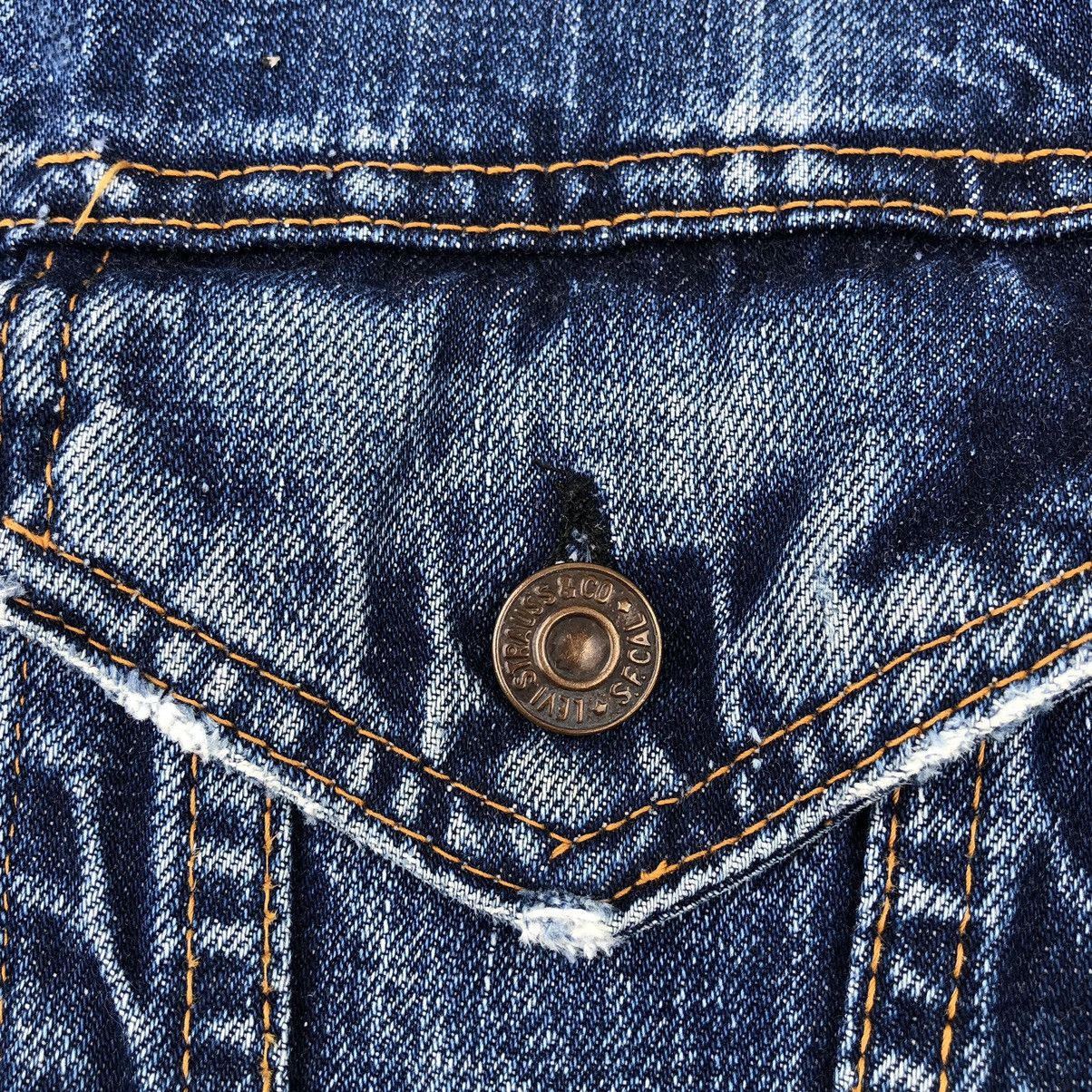 Levi's Vintage 70s Levis 505 BIG E Distressed Trucker Jacket Size US S / EU 44-46 / 1 - 12 Thumbnail