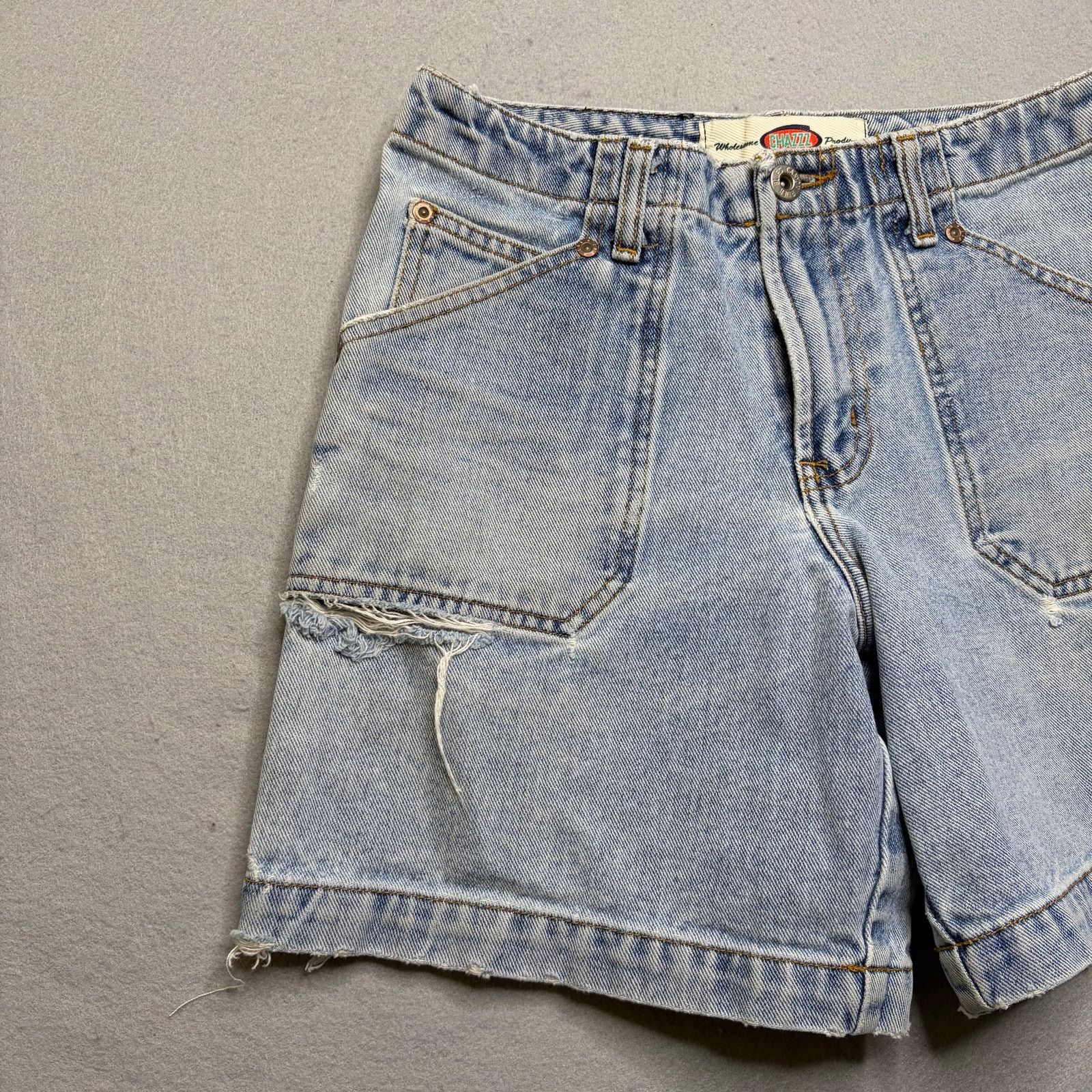 Vintage Vintage CHAZZZ Denim Carpenter Shorts Women’s Size 3 Y2K Size 27" / US 4 / IT 40 - 6 Thumbnail
