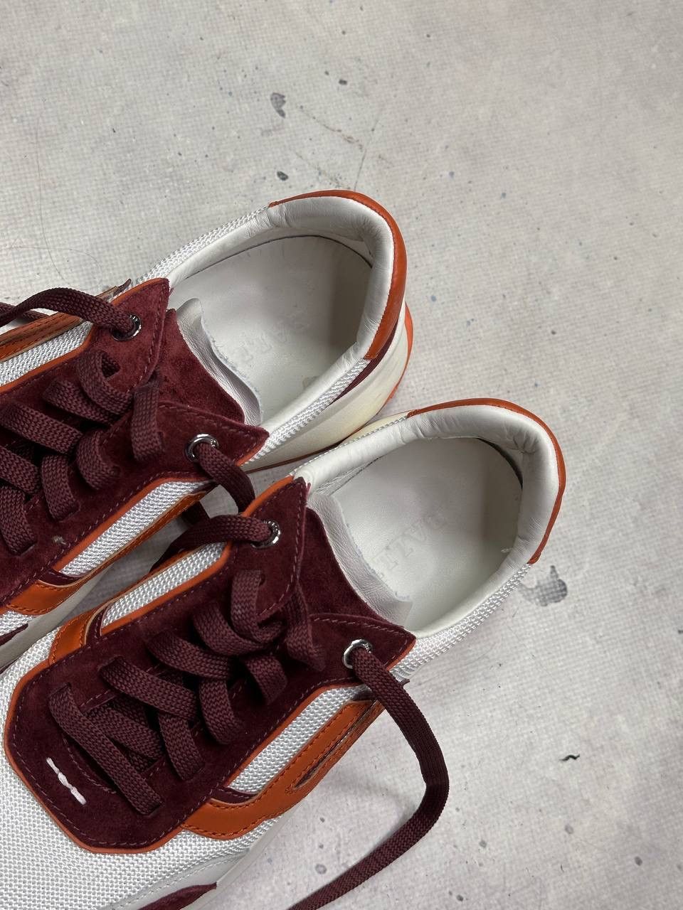 Bally Bally Demmy Low Top Sneakers Vibram Sole Burgundy White E 39 Size US 8 / IT 38 - 6 Thumbnail