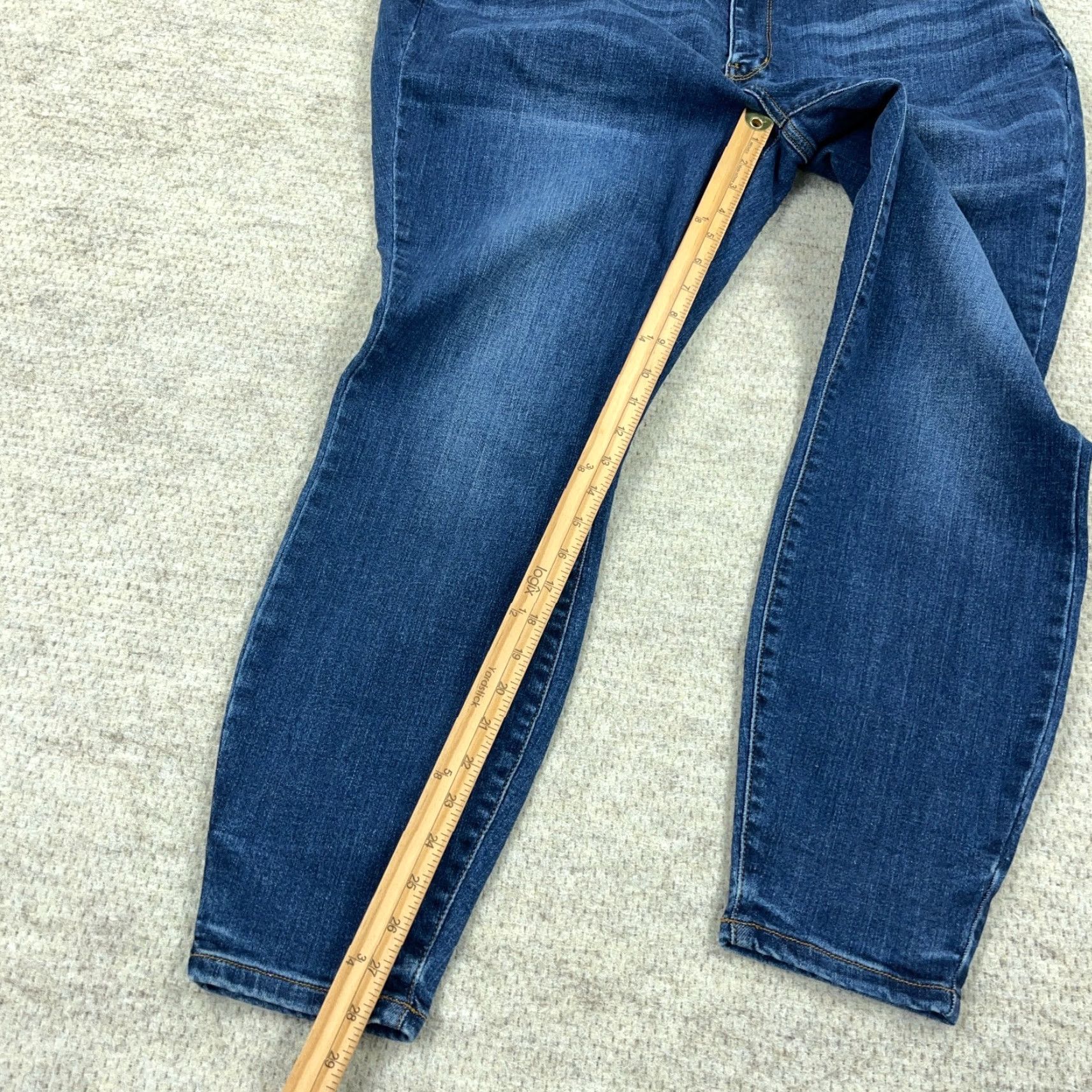 Vintage Judy Blue Jeans Women 20W Skinny Fit Dark Wash Button Zipper 5-Pocket Denim Pants Blue Size 20W Ladies Size 42" / US 20 - 6 Thumbnail