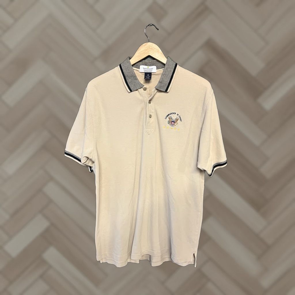 Vintage VINTAGE Smithsonian Institution Polo Shirt Mens Beige Short Sleeve Commander in Chief L Shirt Mens Beige Short Sleeve Polo Commander in Chief L Size US L / EU 52-54 / 3 - 1 Thumbnail