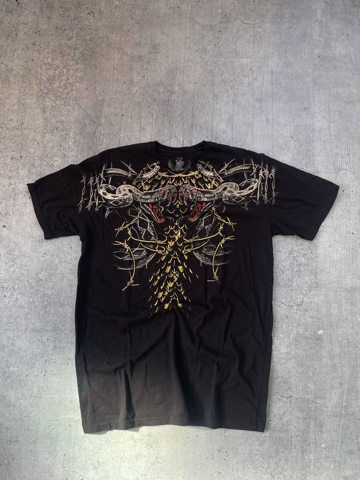 Band Tees × Vintage Vintage Full Print Rock T Shirt snake by Artful Custom Size US XXL / EU 58 / 5 - 1 Thumbnail
