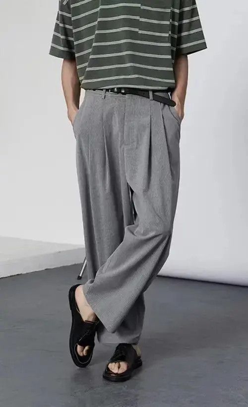 Stapleford 21SS Indigo Union Japan Light Grey Striped Chino Pants Size US 32 / EU 48 - 3 Thumbnail