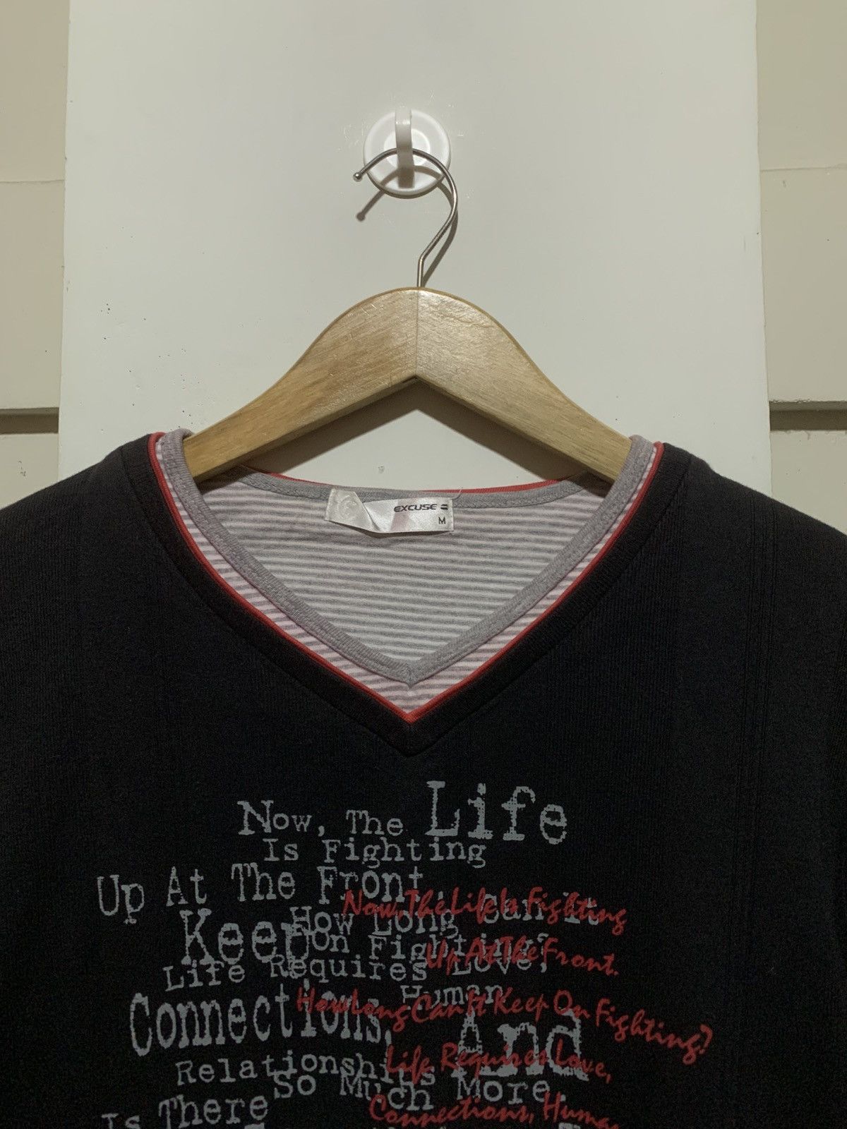 If Six Was Nine Japanese Excuse Poem DoubleLayer LongSleeve Rock Punk Style Size US M / EU 48-50 / 2 - 7 Thumbnail