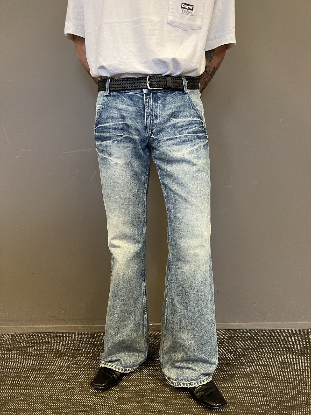 Fax Copy Express “000” Slim Flared Jeans Size 32" / US 10 / IT 46 - 5 Thumbnail