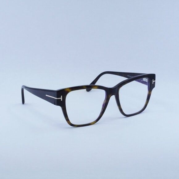 Tommy Hilfiger Tom Ford FT5745-B 052 Eyeglasses Havana 54mm Square Frame Size ONE SIZE - 1 Thumbnail