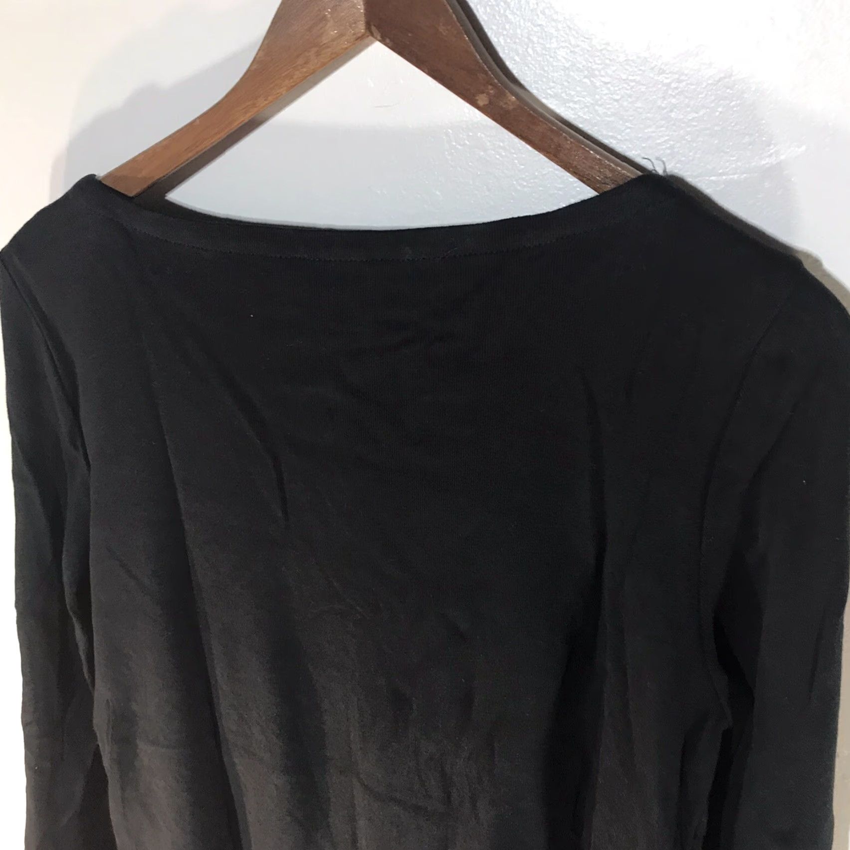 Vintage Rafaella Black Crochet Lined Blouse Womens Size M 3/4 Sleeve Casual Bohemian Classic Size M / US 6-8 / IT 42-44 - 6 Thumbnail