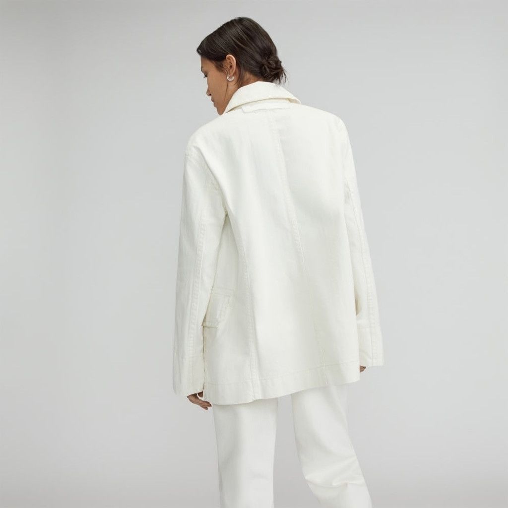 Everlane Everlane Ivory Organic Cotton Herringbone Twill Jacket US S Size S / US 4 / IT 40 - 2 Thumbnail