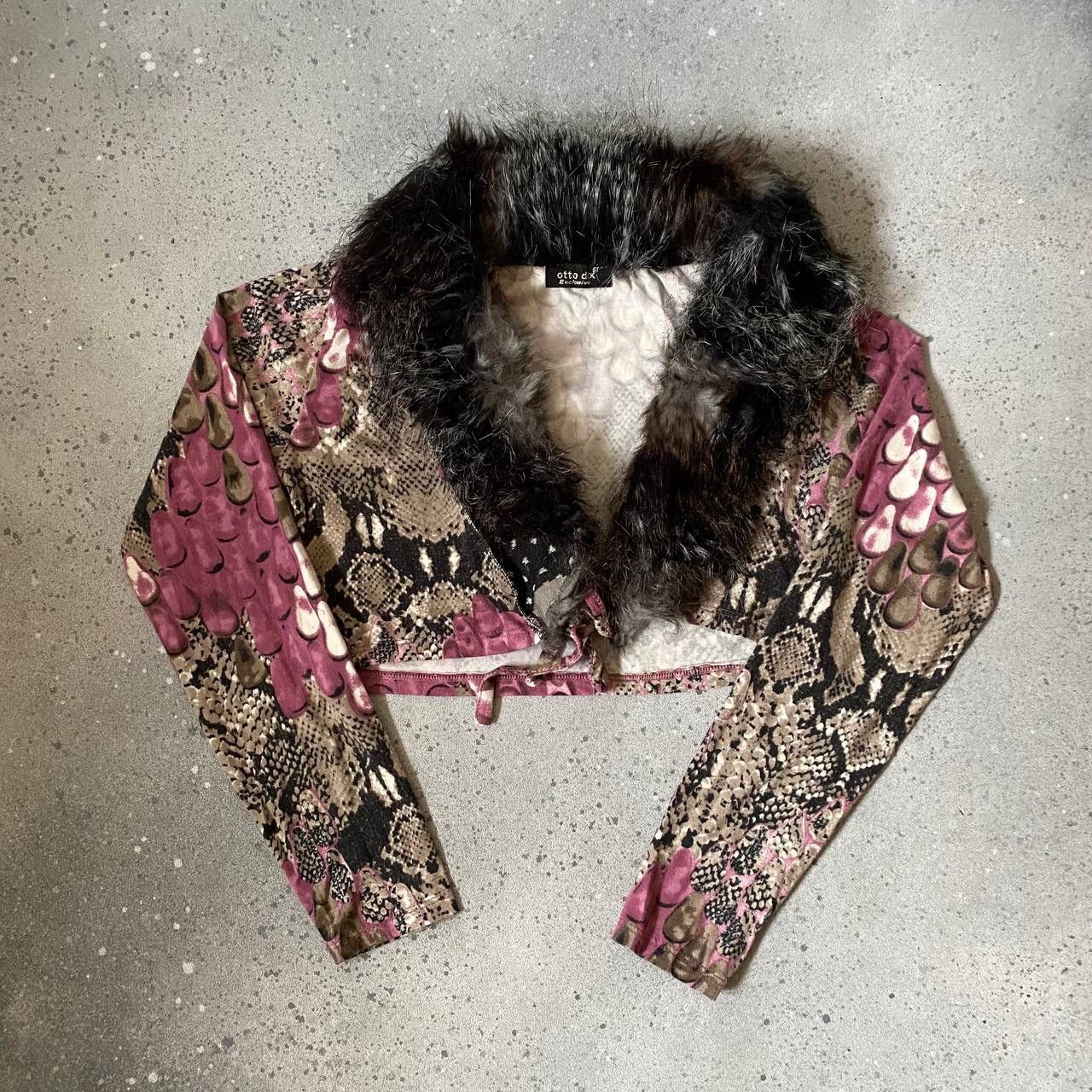 20471120 Japanese Vintage Faux Fur Cropped Top (JPG Gaultier Style) Size S / US 4 / IT 40 - 1 Thumbnail