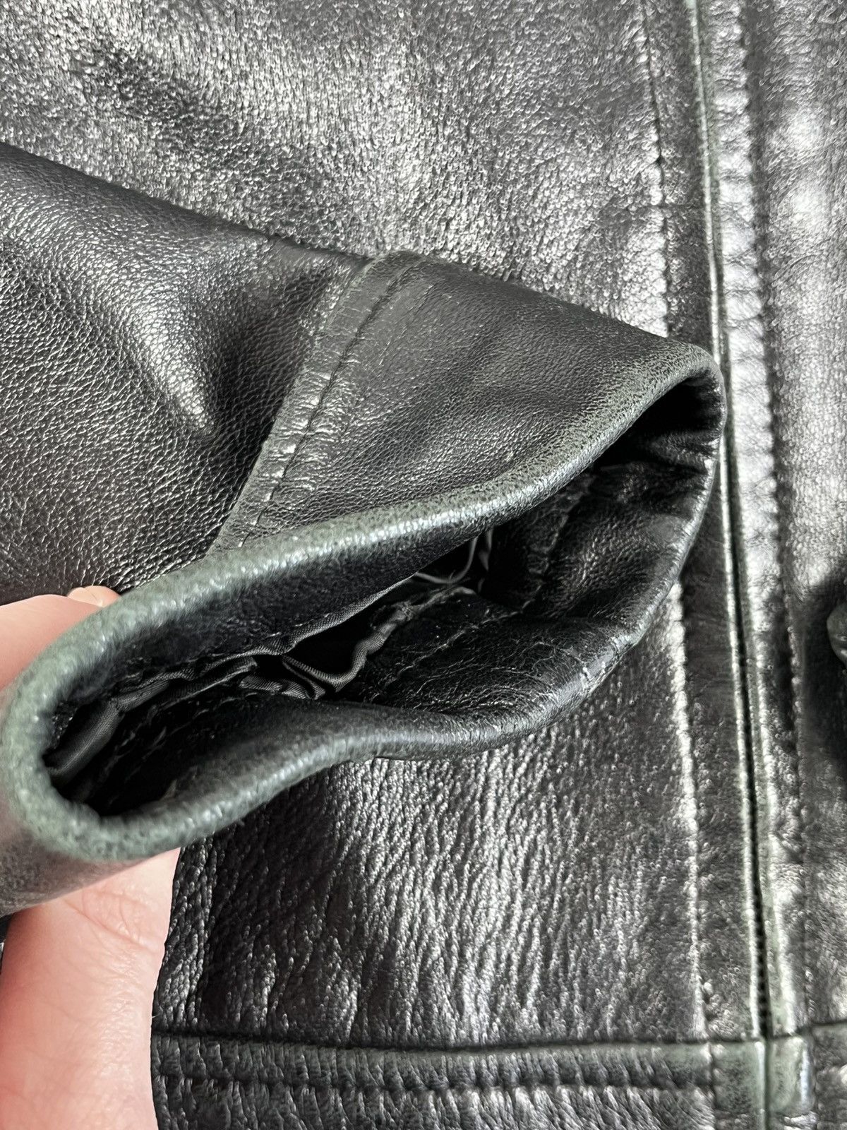Trussardi Vintage 90s Trussardi leather jacket blazer opium 00s style Size L / US 10 / IT 46 - 6 Thumbnail
