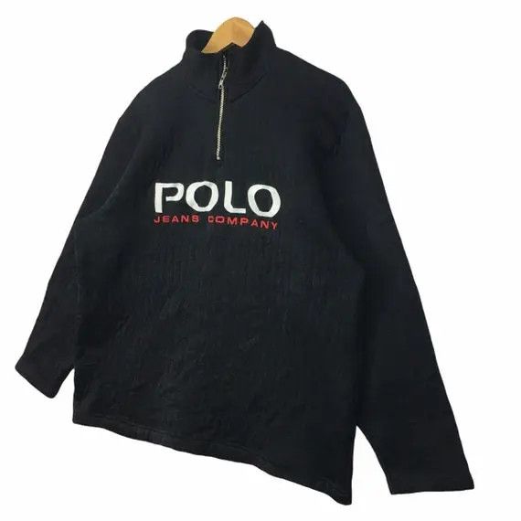 Polo Ralph Lauren Vtg 90' POLO JEANS Ralph Lauren Quarter Zip Jacket Sweater Size US XL / EU 56 / 4 - 4 Thumbnail