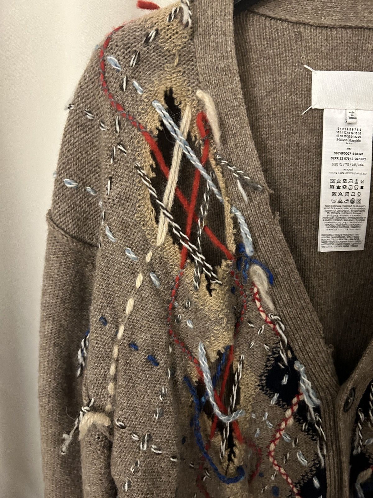 Maison Margiela Maison Margiela Cut-Out Detailed Knitted Cardigan Size US XL / EU 56 / 4 - 3 Thumbnail