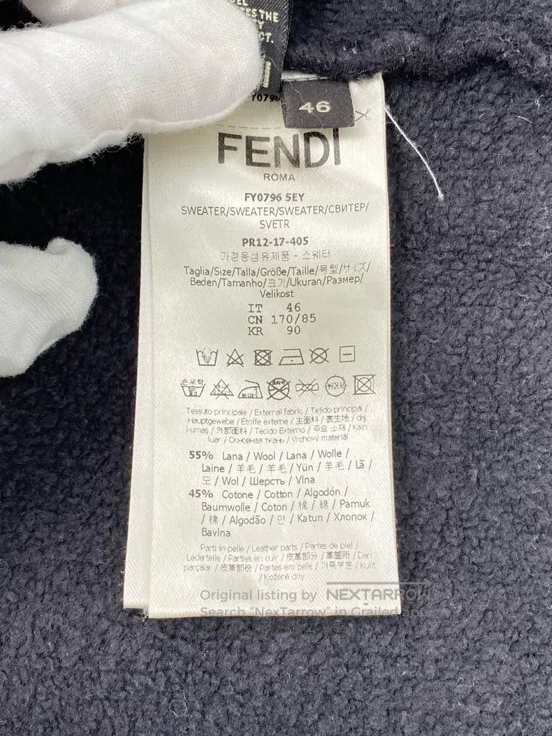 Fendi Fendi Little Monster Wool Blended Zip Hooded Sweatshirt Ja Size US S / EU 44-46 / 1 - 6 Thumbnail