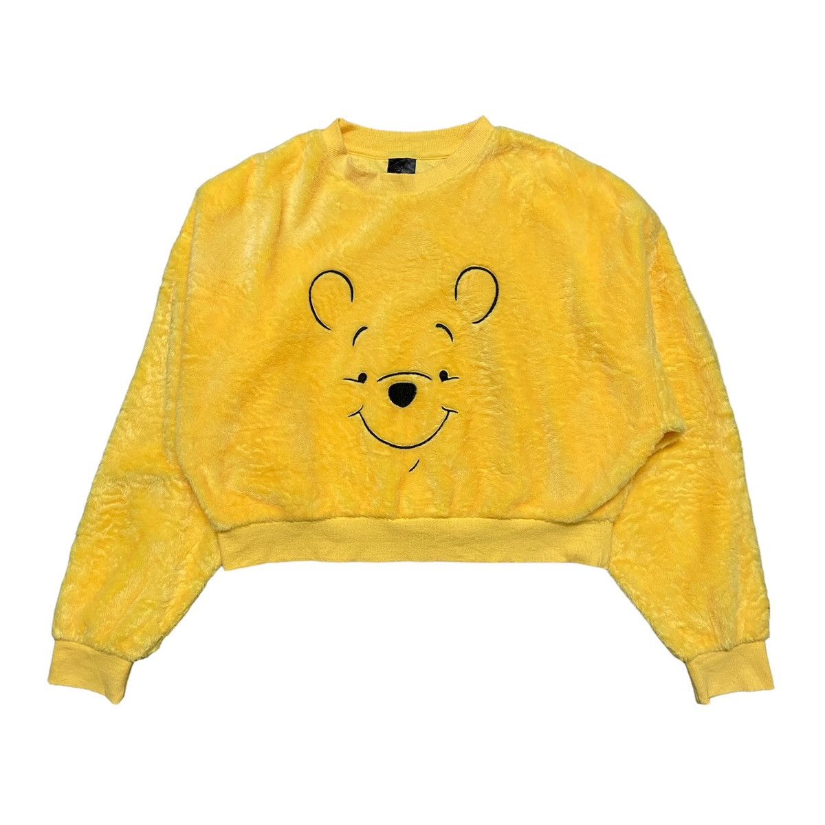 Anime × Cartoon Network × Disney Winnie the Pooh Fluffy Cropped Fleece Sweatshirt Size ONE SIZE - 1 Thumbnail