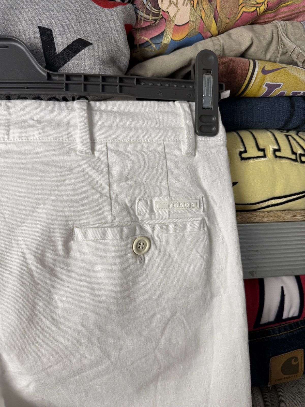 Prada Vintage Prada White Tab casual pants Size 30" / US 8 / IT 44 - 4 Thumbnail