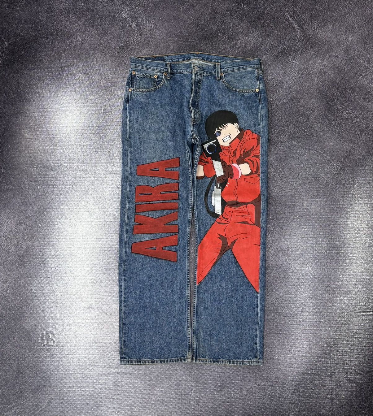 Levi's Vintage Levi’s 501 Akira 1/1 Handmade Custom Denim Jeans Size US 36 / EU 52 - 1 Thumbnail