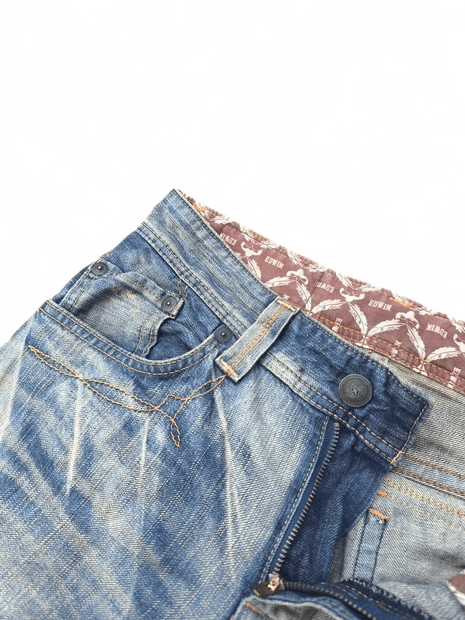 Edwin × Japanese Brand × Le Grande Bleu (L.G.B.) EDWIN ROCKERS BOOTCUT FLARE JEANS NAVAJO Size US 31 - 6 Thumbnail