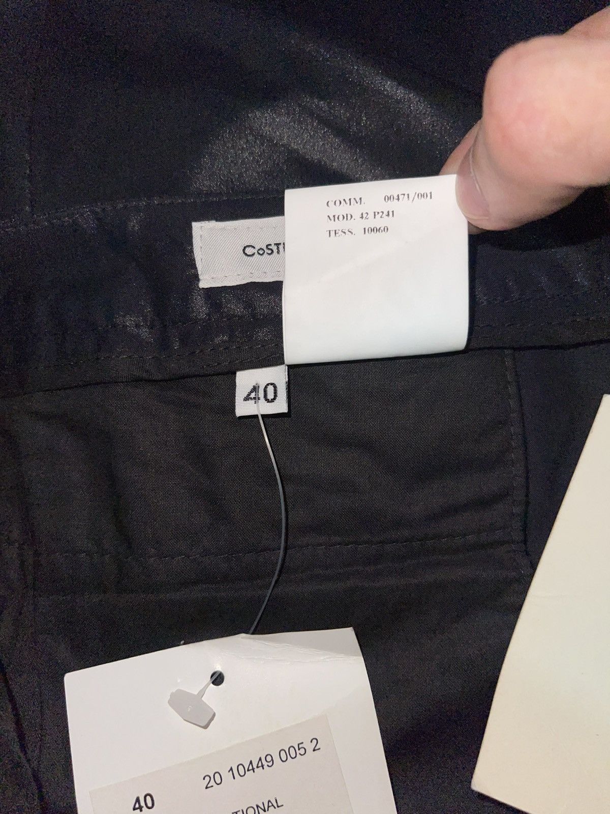SS2000 Costume National flared coated nylon trousers
