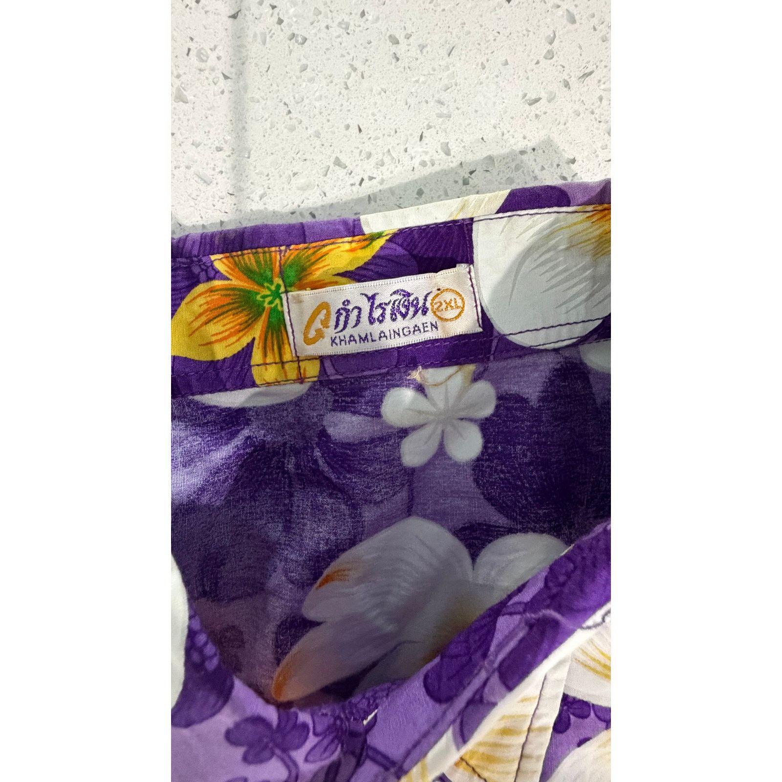 Other Khamlaingaen Thai Hawaiian Shirt Exotic Purple Size XXL Size US XXL / EU 58 / 5 - 3 Thumbnail
