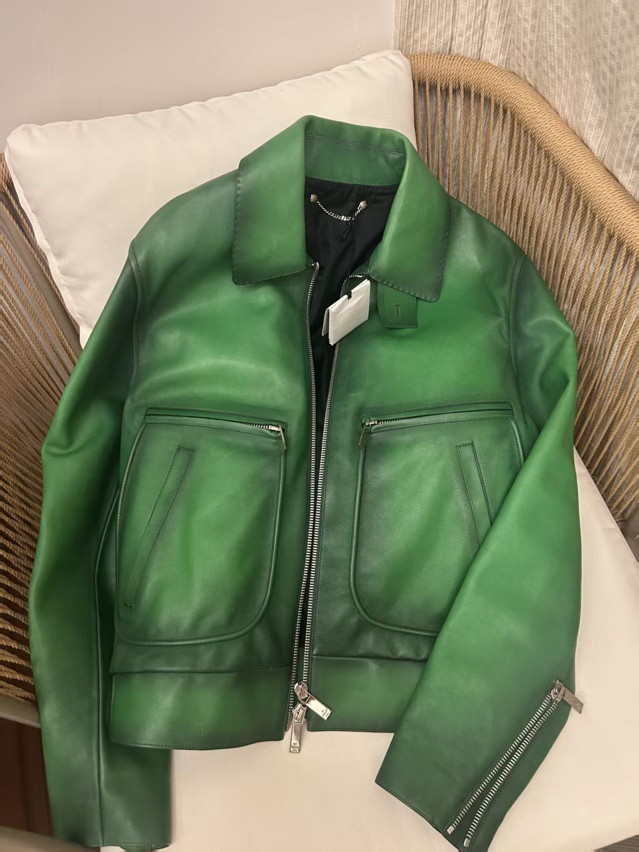 Berluti patina riders Leather jacket,size 46 Size US S / EU 44-46 / 1 - 6 Thumbnail