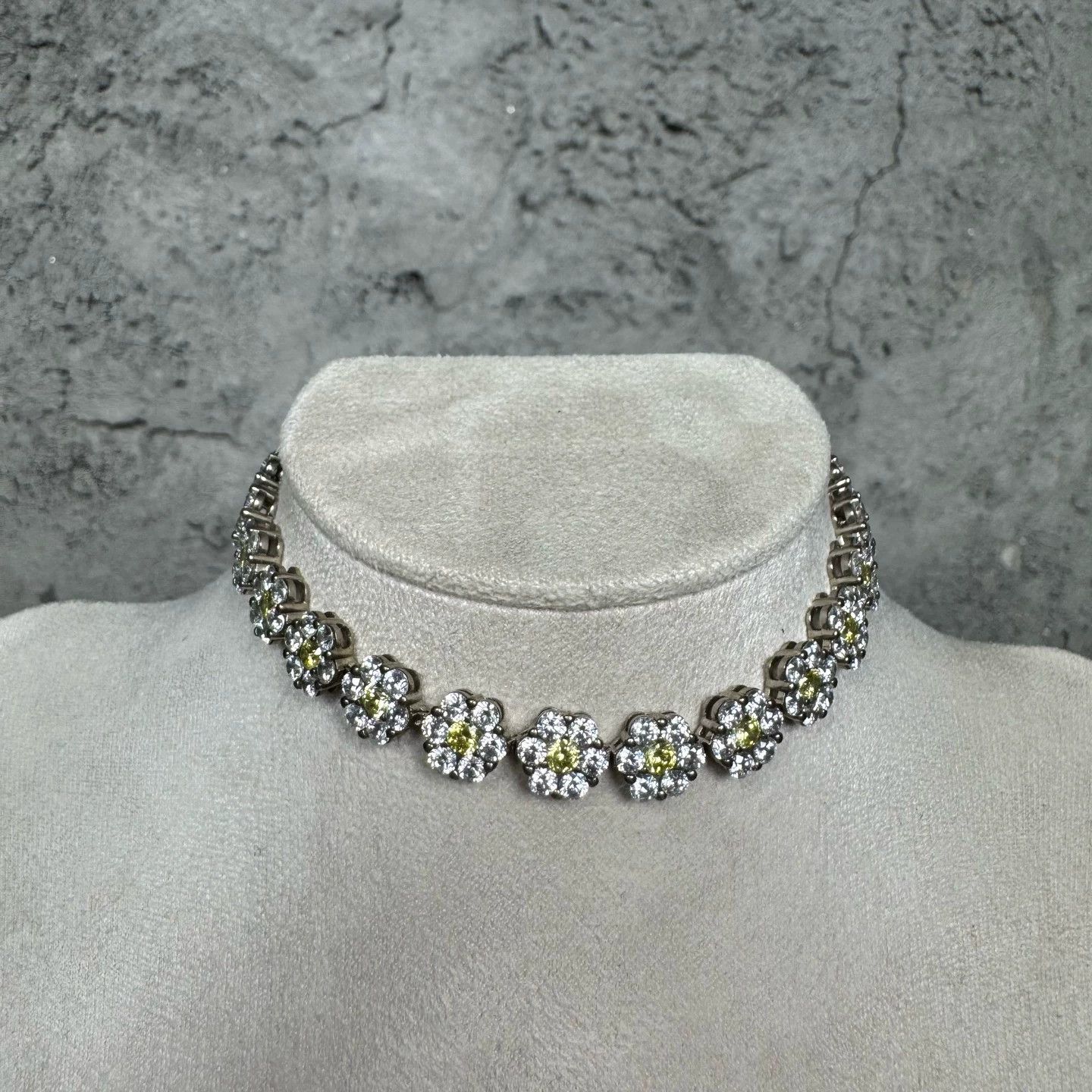 HATTON LABS HATTON LABS Daisy Silver Crystal Tennis Bracelet 21 99N Size ONE SIZE - 1 Thumbnail