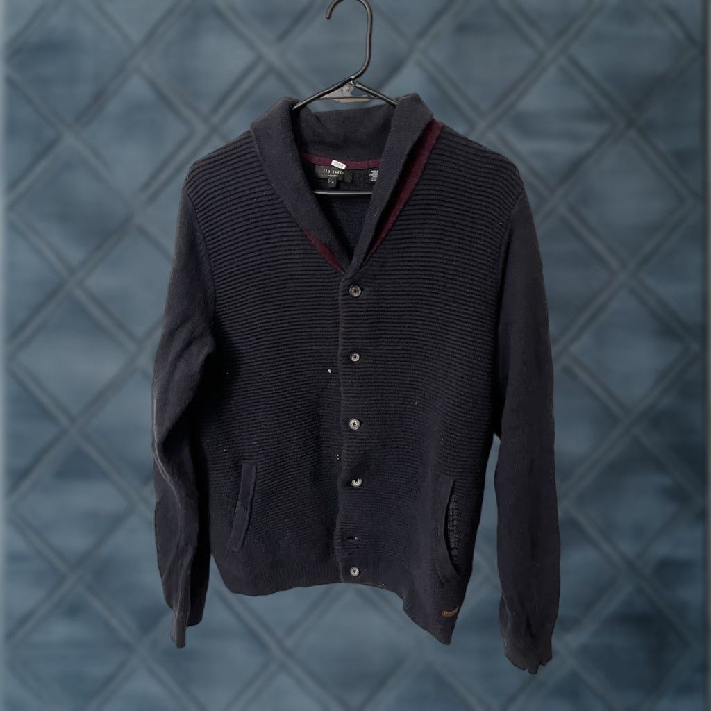 Ted Baker Ted Baker London Cardigan Mens S Small Blue Shawl Neck Classic Varsity Preppy Knit Sweater Cardigan Mens Clothing Mens Knitwear London Classics Size US S / EU 44-46 / 1 - 1 Thumbnail