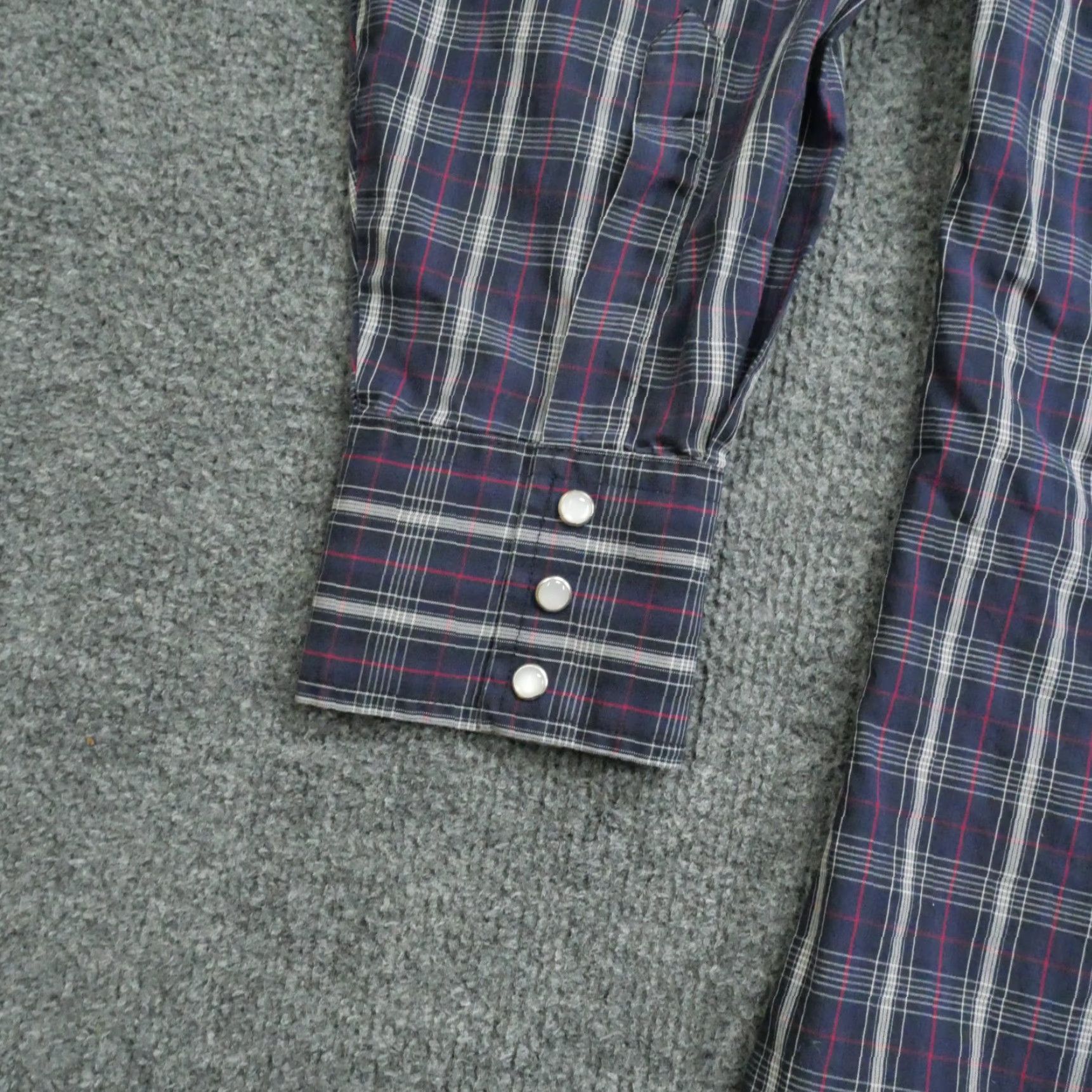Wrangler Wrangler Shirt Mens XL Blue Plaid Pearl Snap Western Country Button-Up Pockets Size US XL / EU 56 / 4 - 6 Thumbnail