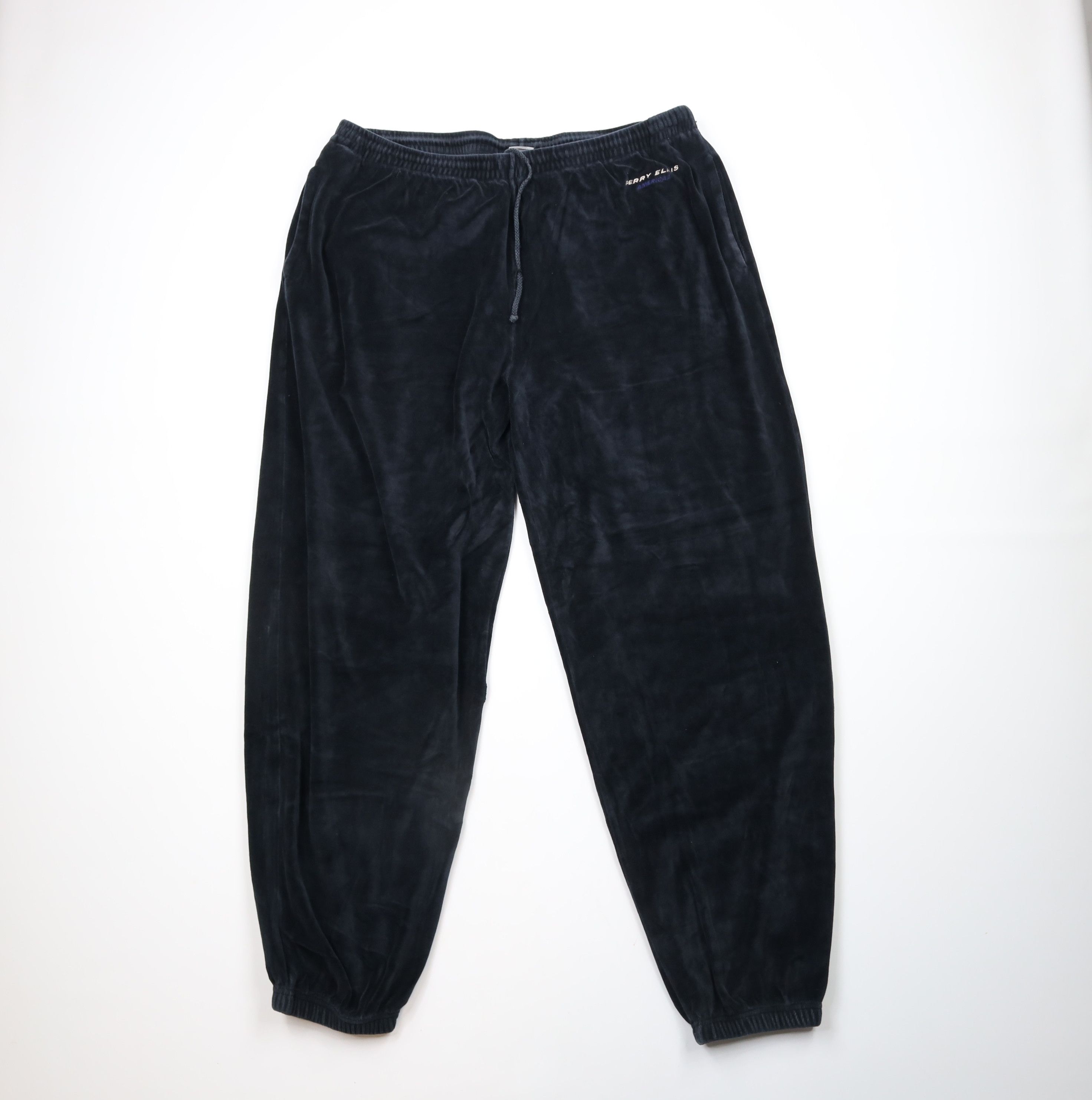 Vintage Vintage 90s Perry Ellis Out Velour Cuffed Sweatpants Joggers Size US 40 / EU 56 - 1 Thumbnail