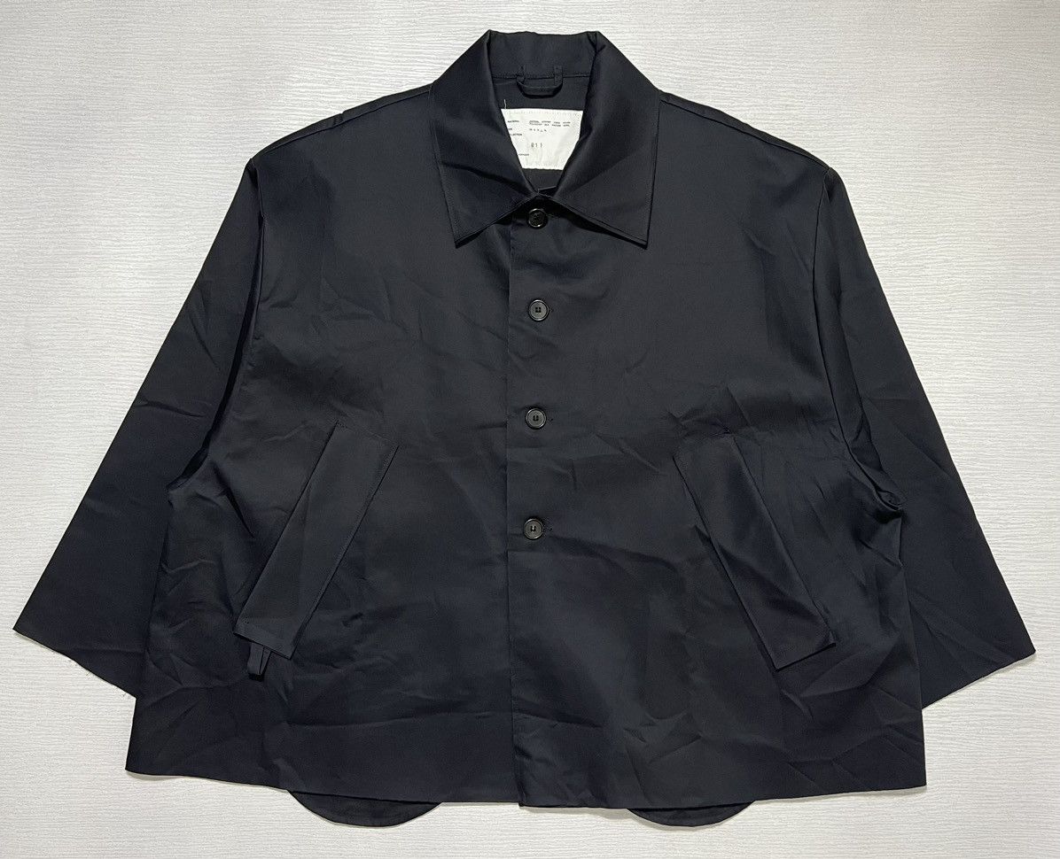 image of Camiel Fortgens - S/s 20’ - Oversized Mackintosh Short Coat in Black, Men's (Size Large)