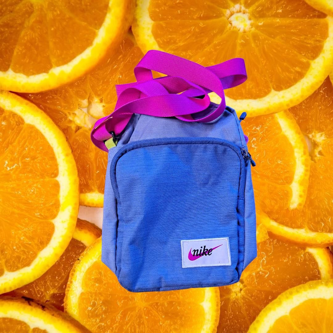 Nike Nike 2 Tone Blue Mini Backpack Shoulder Bag Purse With Pink Size ONE SIZE - 1 Thumbnail
