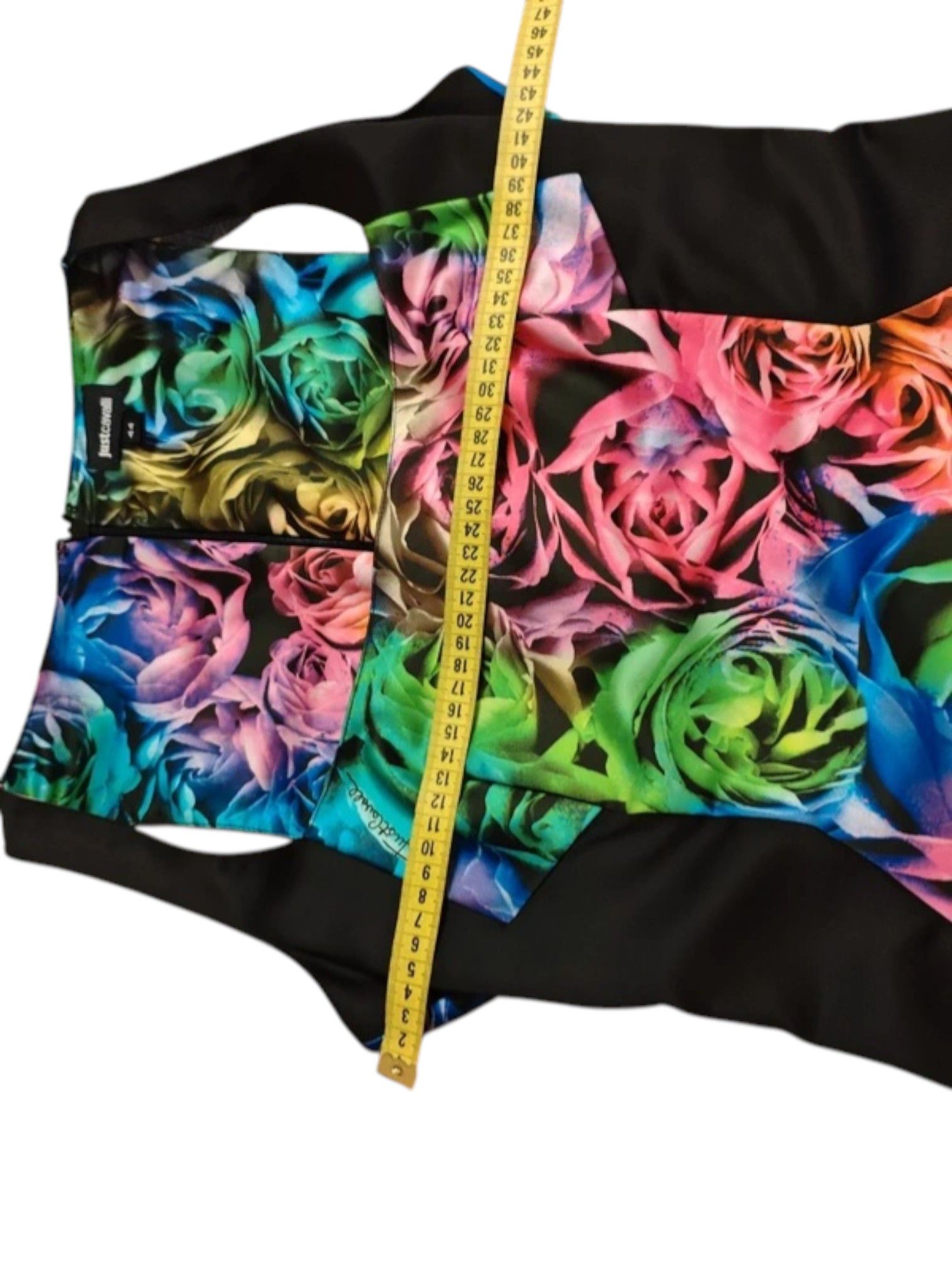 Just Cavalli Just Cavalli Multicolor Rose Print Dress – Early 2010s Size M / US 6-8 / IT 42-44 - 4 Thumbnail