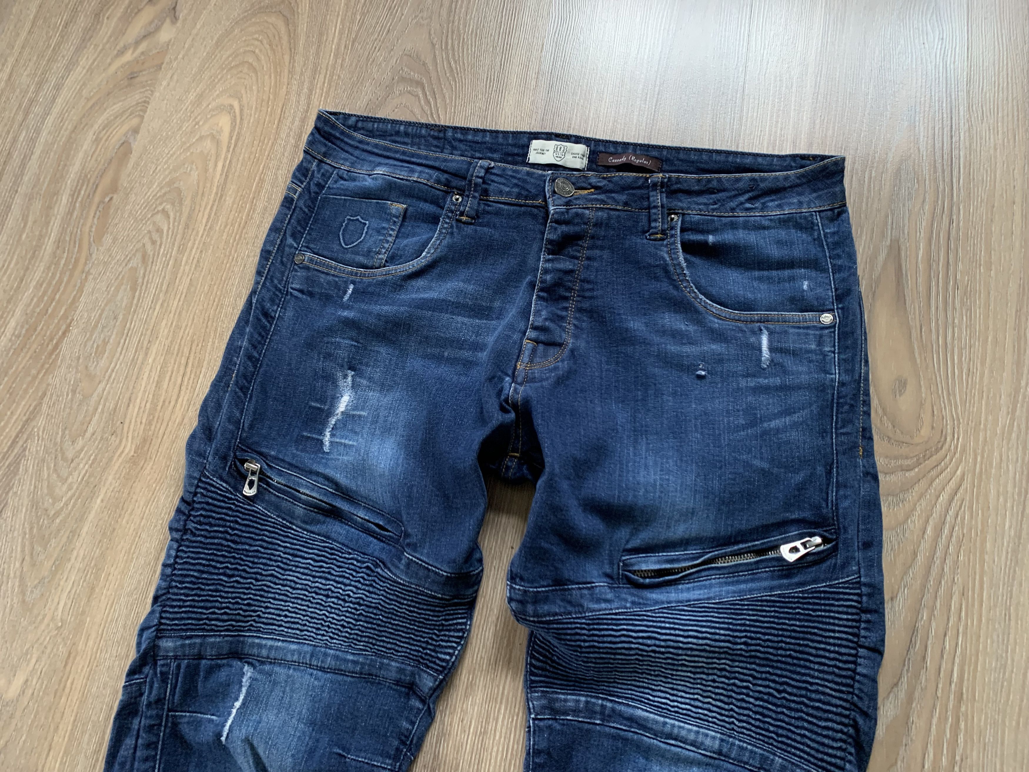 Other Police Cassady Distressed Blue Denim Jeans Size US 38 / EU 54 - 3 Thumbnail