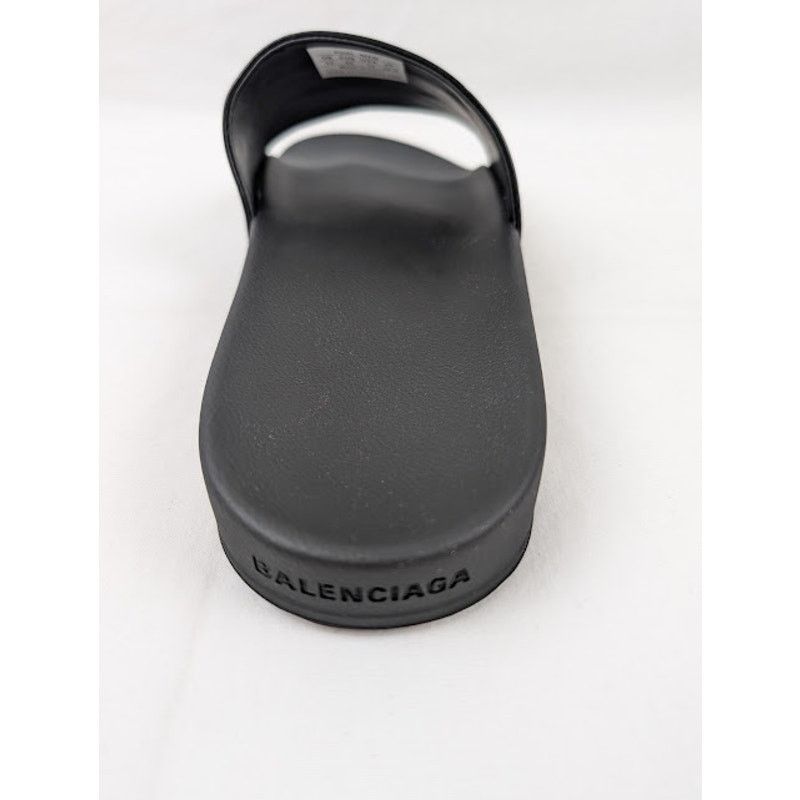 Balenciaga o1rshd1 Pool Slides BB Monogram in Black Size US 13 / EU 46 - 7 Thumbnail