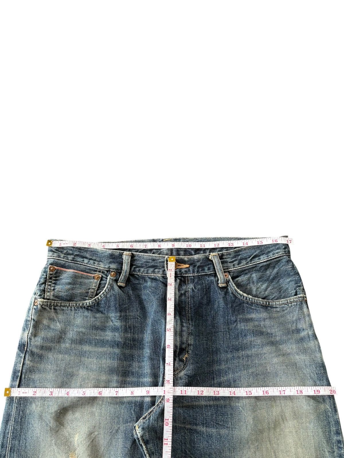 Edwin Vintage Edwin 505 Selvedge Distressed Baggy Jeans Size US 34 / EU 50 - 11 Thumbnail