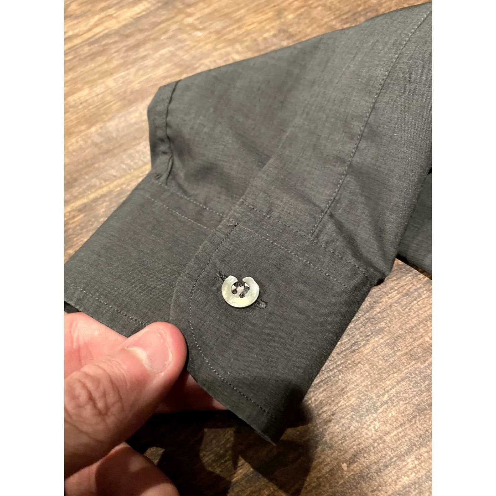 Ermenegildo Zegna VINTAGE Ermenegildo Zegna Mens XL Button-Up Shirt in Green Size US XL / EU 56 / 4 - 6 Thumbnail
