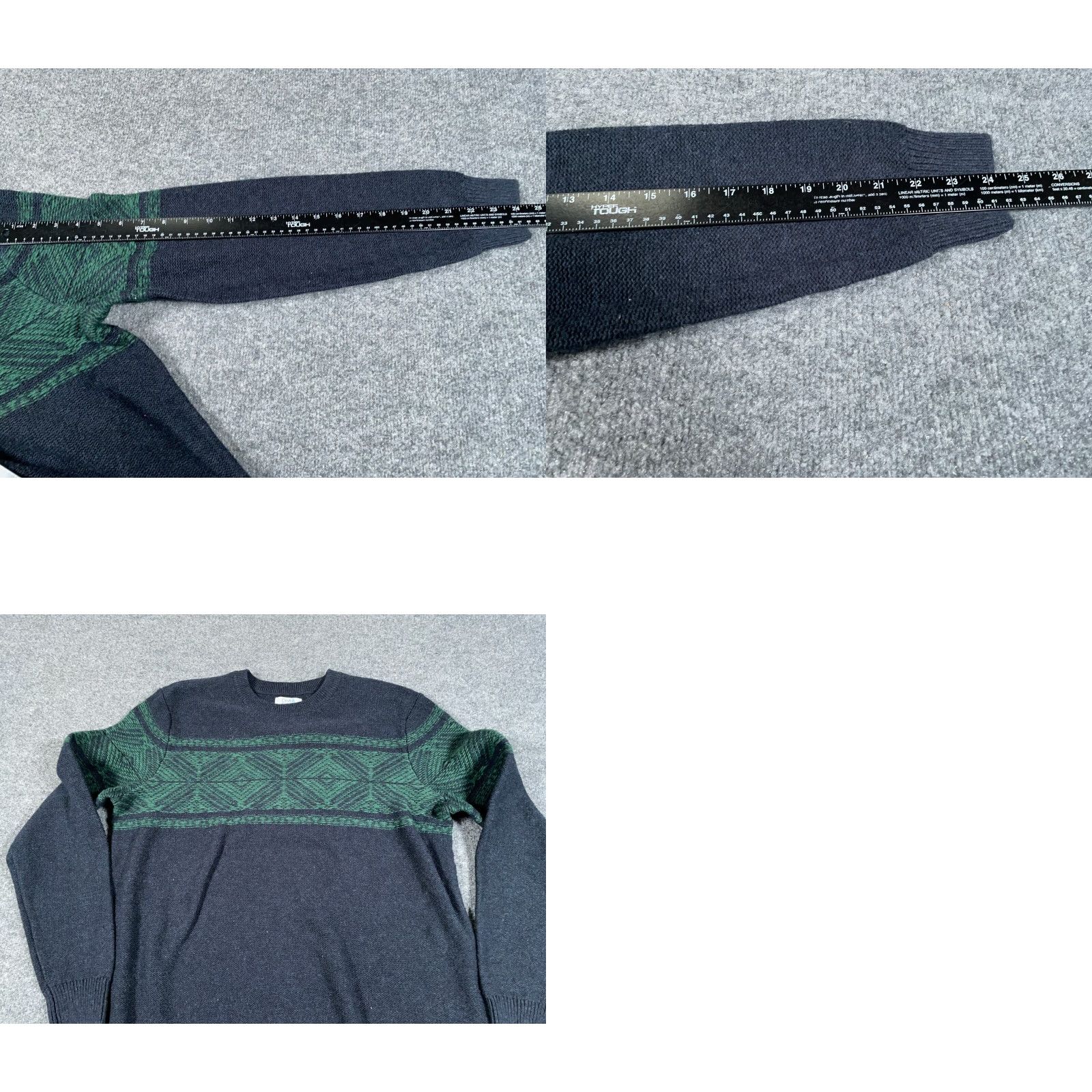 Croft & Barrow Croft & Barrow Geometric Snowflake Knit Sweater Adult Large Black Green Crew Neck Pullover Mens Casual Preppy Winter Size US L / EU 52-54 / 3 - 8 Thumbnail