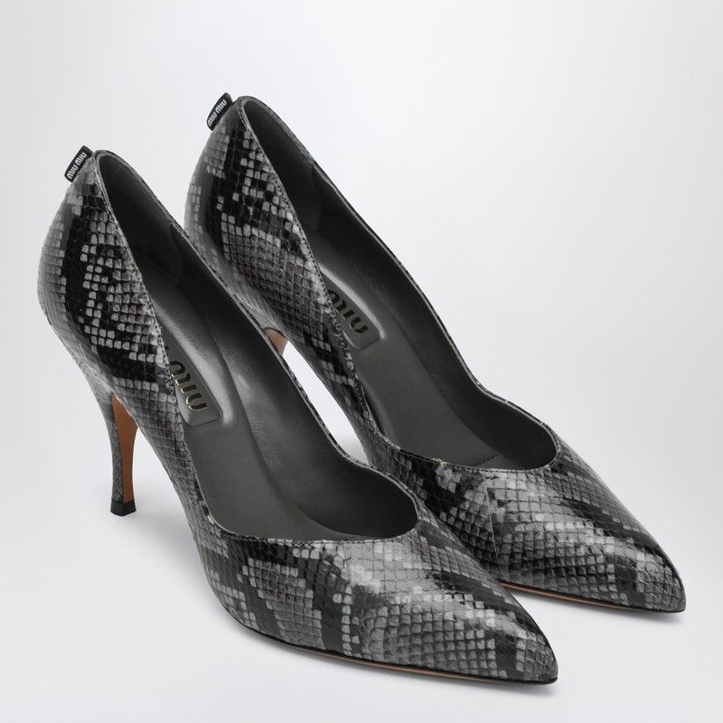 Miu Miu Ardesia Pumps In Ayers Python-Print Leather