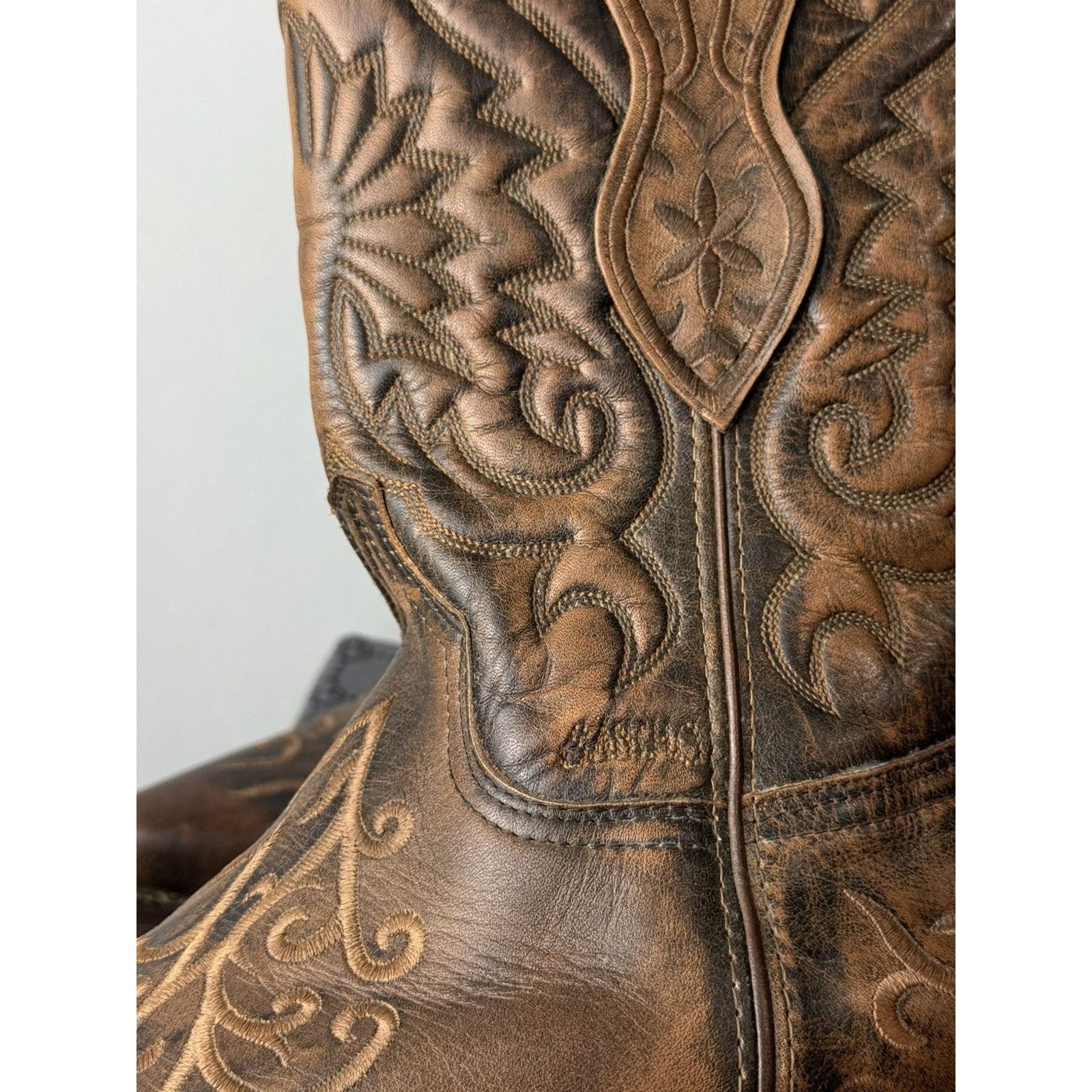 Sancho Boots 💥Rare! Vintage Sancho Western Leather Cowboy Boots Size US 9 / EU 42 - 5 Thumbnail