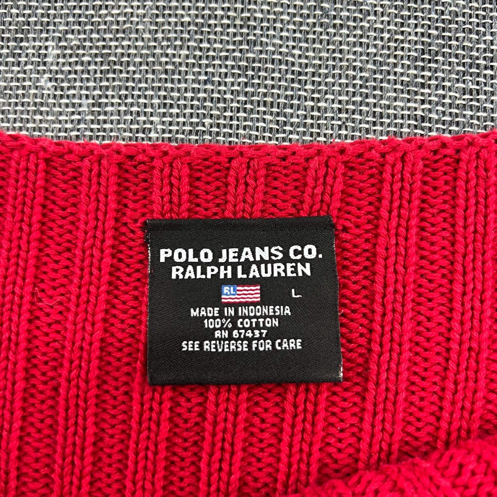Polo Ralph Lauren Polo Ralph Lauren Sweater Shirt Womens Large Red Knit 100% Cotton Pullover Vintage USA Flag Jumper Size L / US 10 / IT 46 - 4 Thumbnail