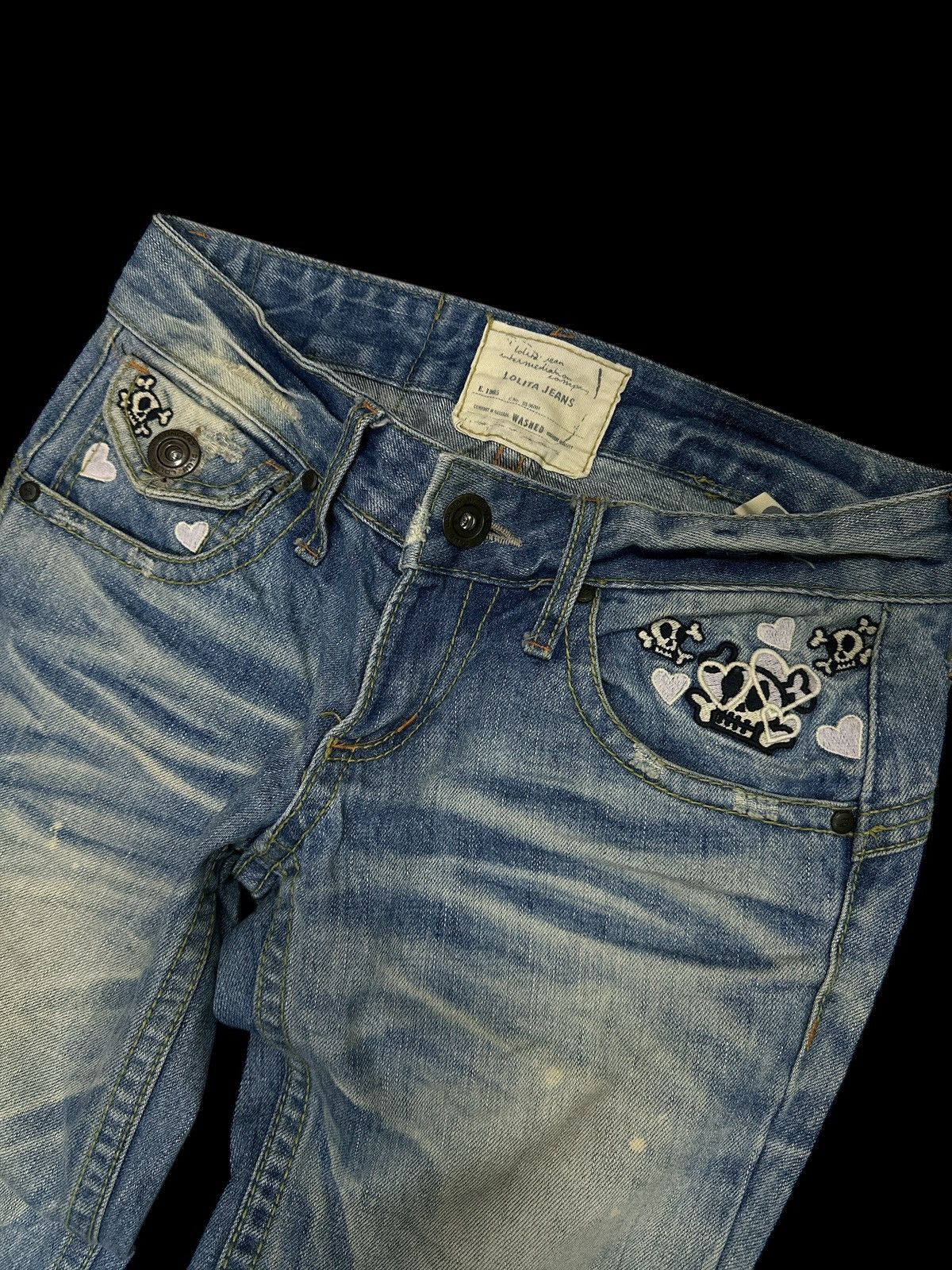 Japanese Brand Lolita Three Quarter Short Denim 💥 Size US 30 / EU 46 - 2 Thumbnail