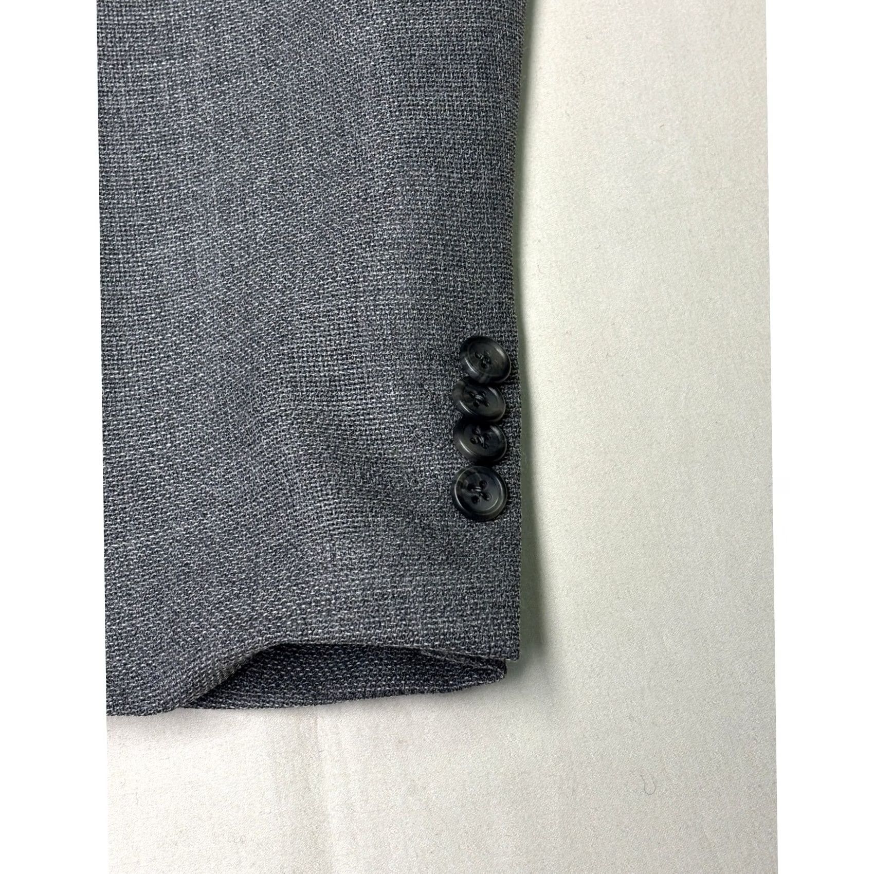 Vintage Paul Betenly Men's Grey Wool Blend Suit Jacket Blazer Size 44R Size 44R - 3 Thumbnail