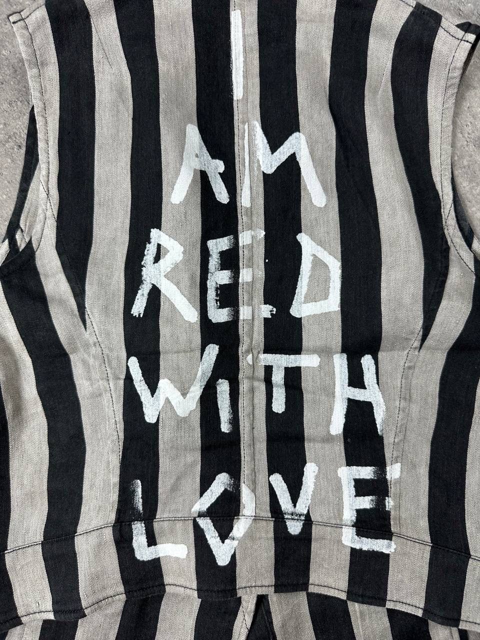 Ann Demeulemeester RARE Ann Demeulemeester SS17 “I AM RED WITH LOVE” Sheer Vest Size M / US 6-8 / IT 42-44 - 14 Thumbnail